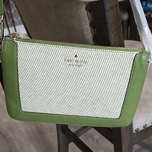 Kate Spade Elegant Green and Cream Crossbody Bag - Picture 1 of 9